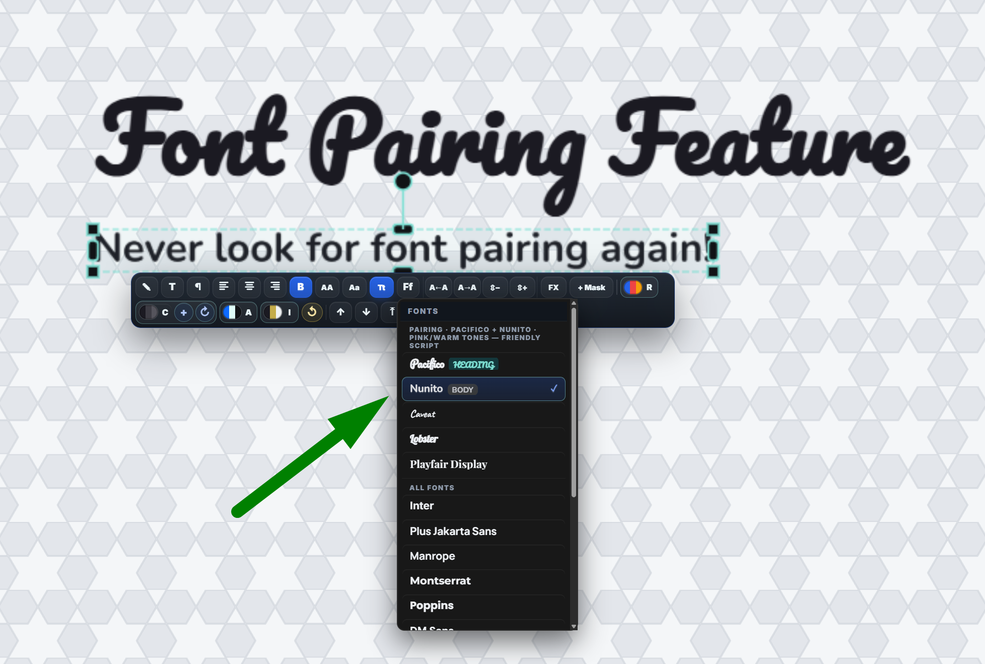 Smart font pairing