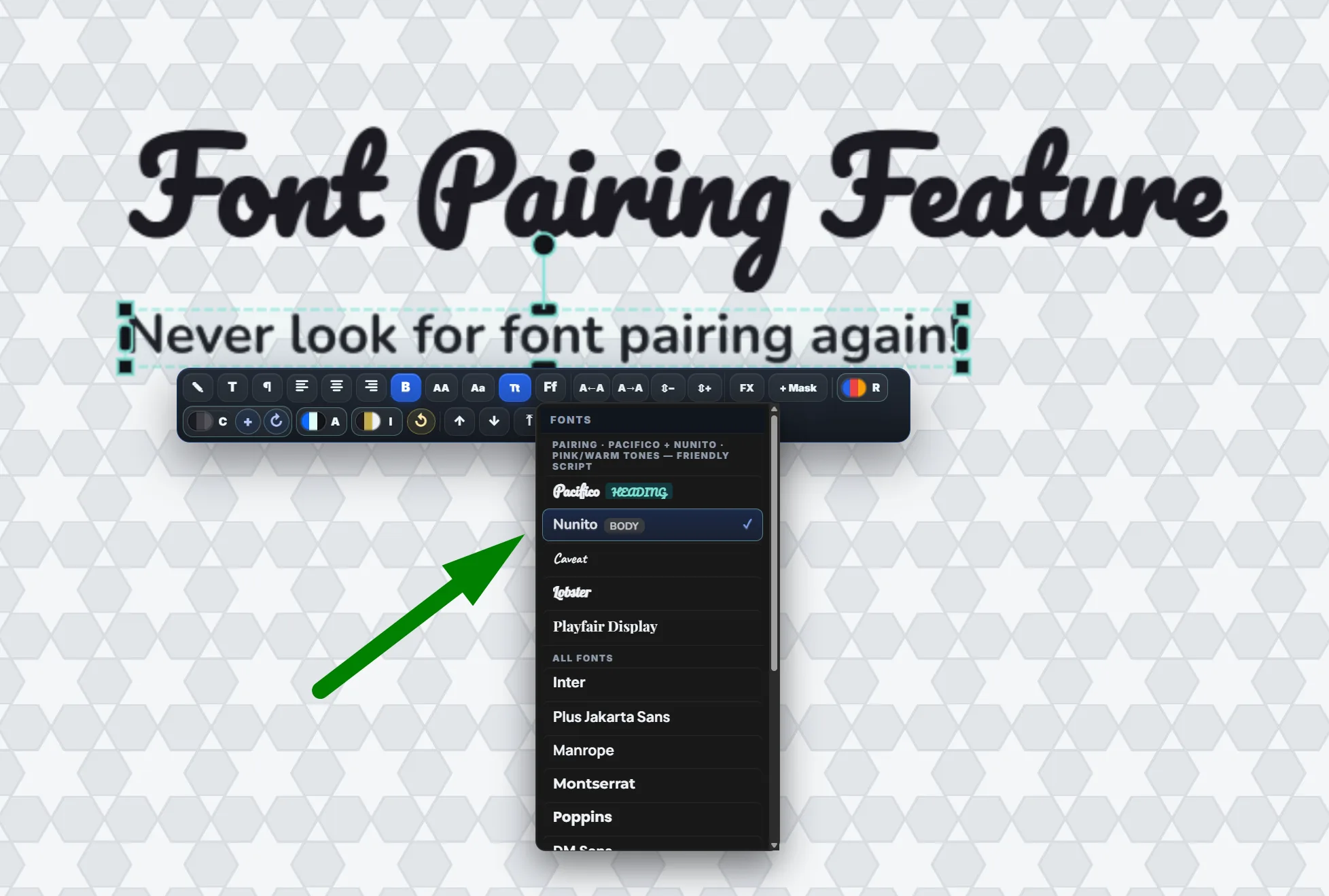 Smart font pairing