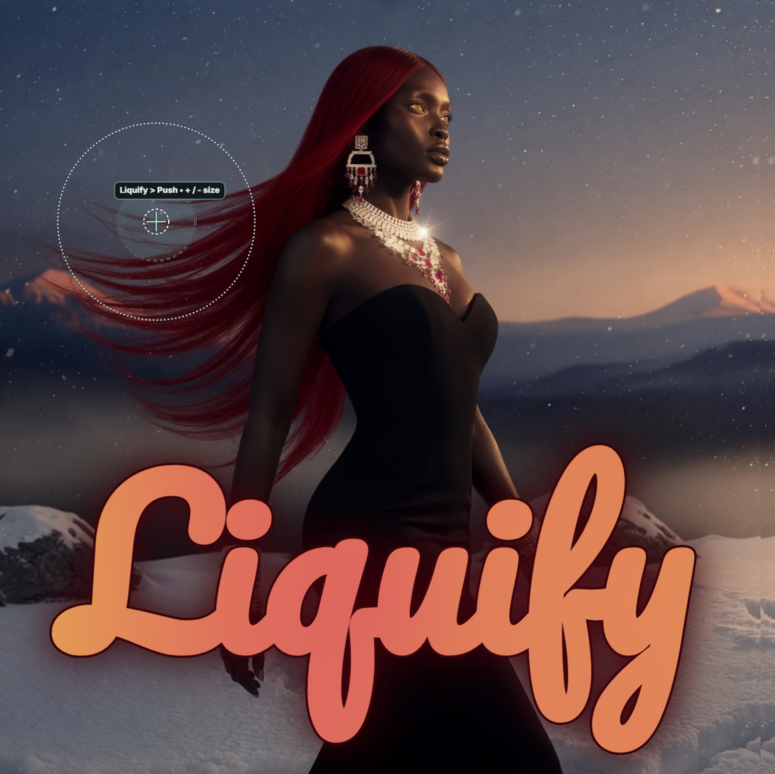 Liquify reshapes pixels