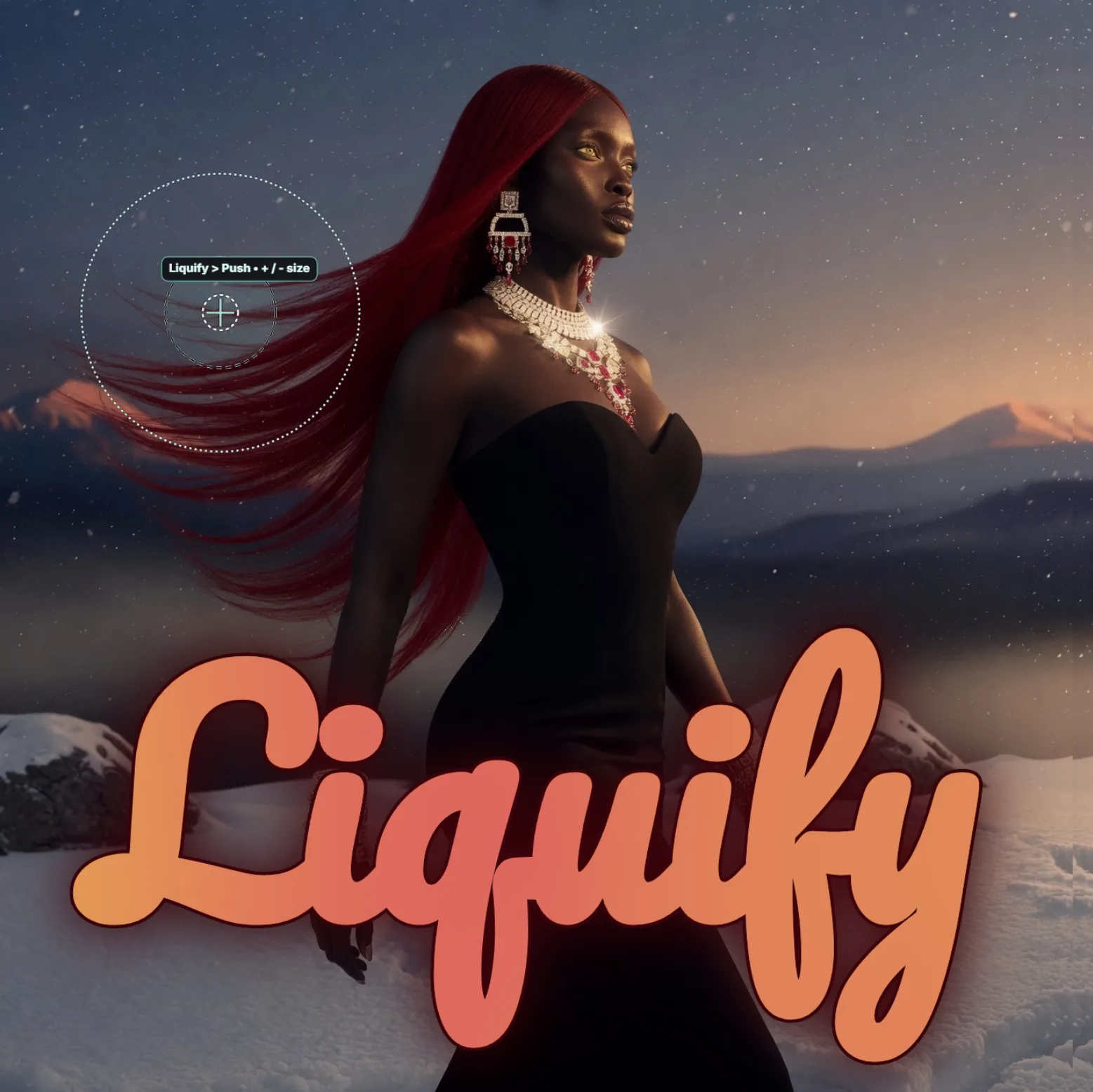 Liquify reshapes pixels