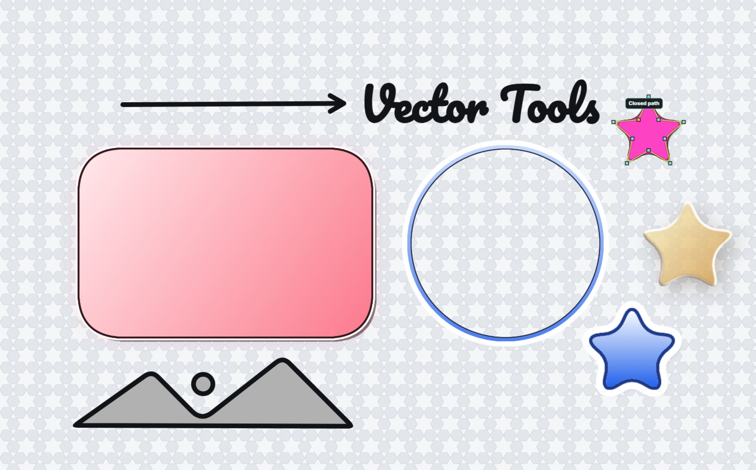 Vector pen and editable points