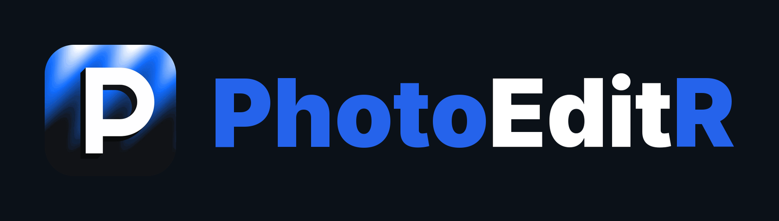 PhotoEditRocket logo for dark backgrounds